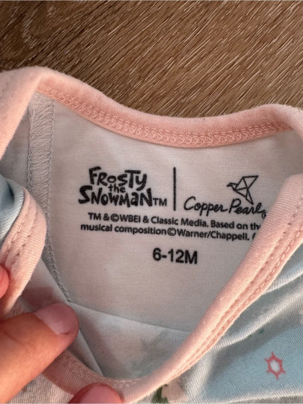 Copper Pearl Long Sleeve Bodysuit Frosty The Snowman 6-12 Months